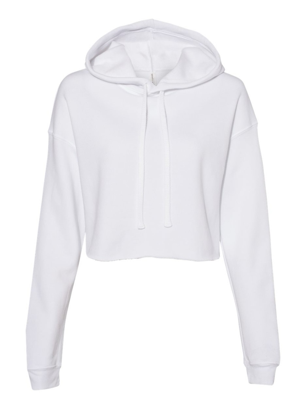 Bella Canvas Women's White Cropped Hoodie